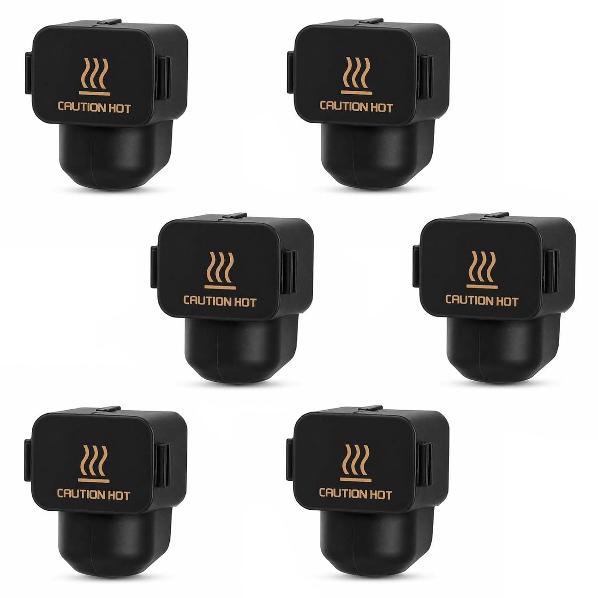 6 stuks hotend siliconen sokken, siliconen afdekking, siliconen huls, 3D-printeraccessoires, compatibel met A1 A1 mini, anti-verstopping, temperatuurstabiel, hot-end bescherming