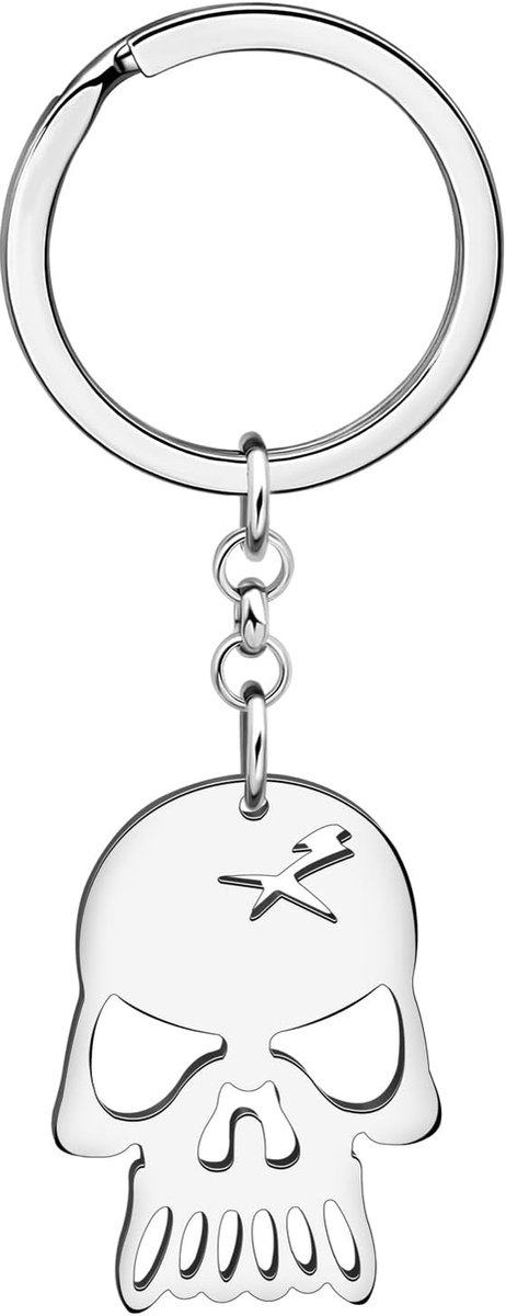 Rvs Spooky Schedel Sleutelhanger Auto Rugzak Sleutelhanger Nieuwigheid Festival Sieraden Voor Vrouwen Geschenken Charms