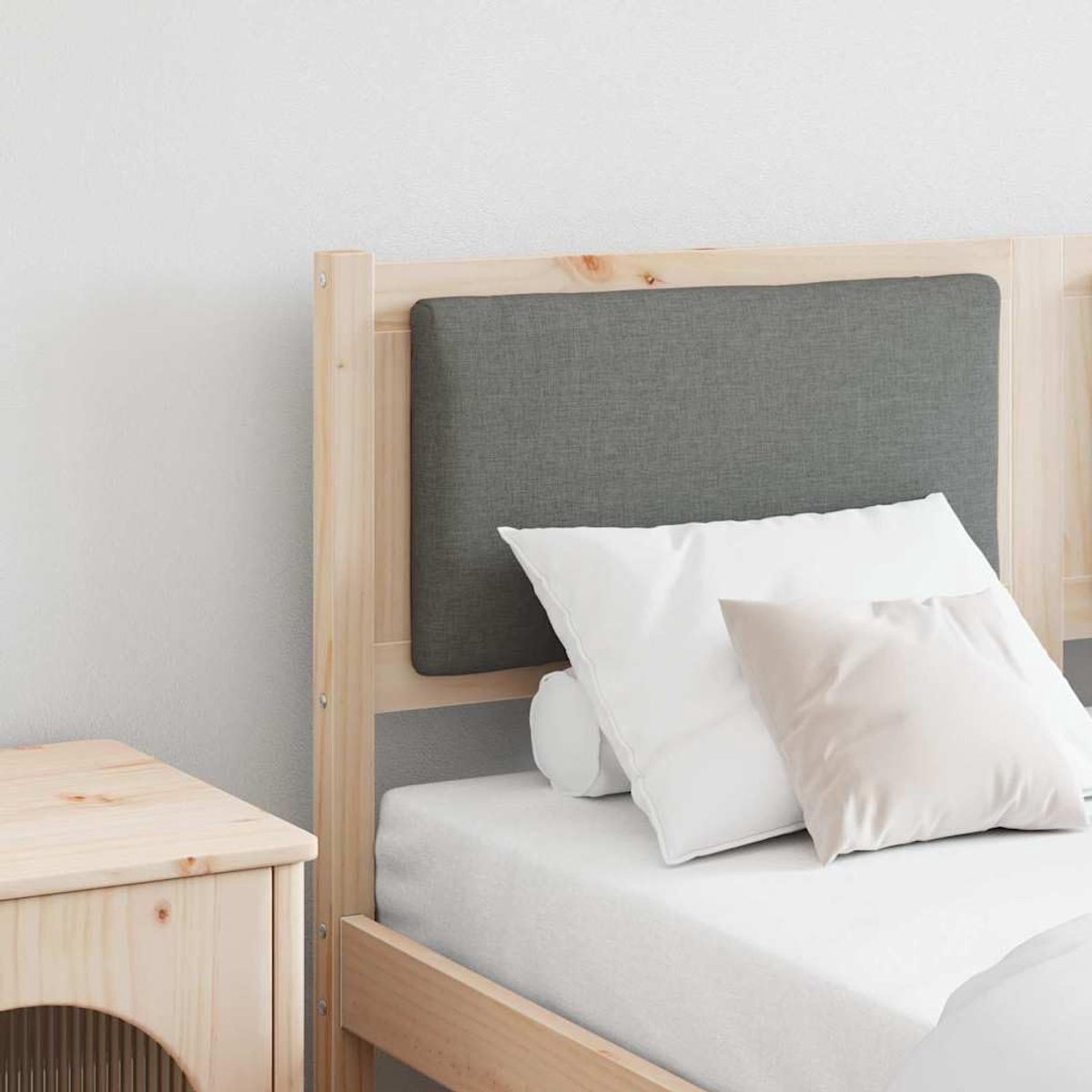 Hoofdeinde 150 cm van massief grenenhout, bedhoofdeinde in minimalistisch design, bruin, slaapkamer, wandpaneel voor tweepersoonsbedden