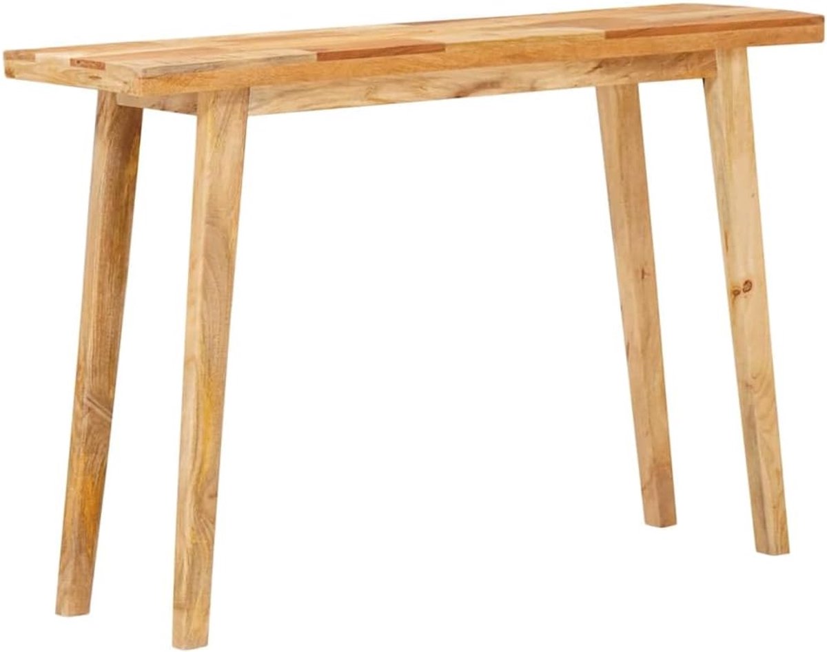 Eettafel van massief mangohout, bruin, 100 x 35 x 75 cm, voor eetkamer