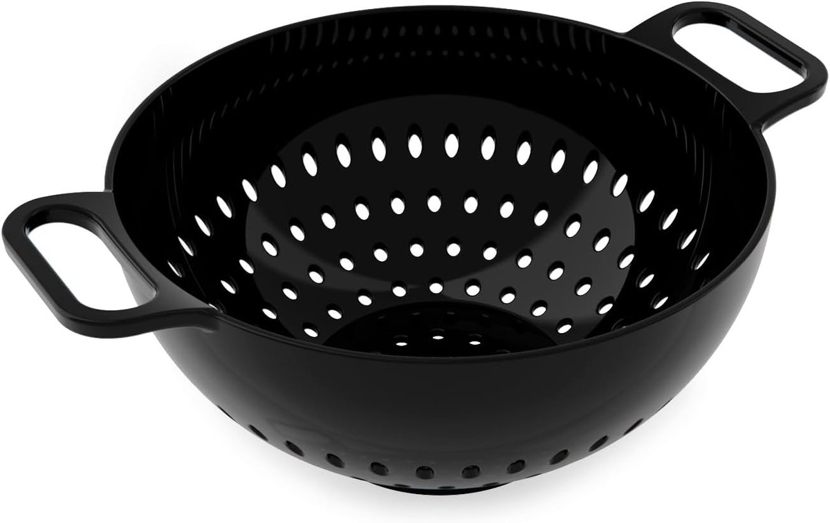 Helm, Colander melaminezeef met hoogglans afwerking (zwart, L)