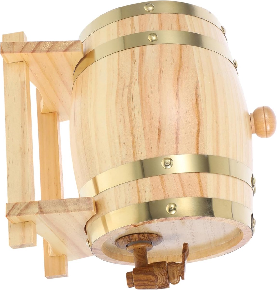 Houten Wijnvat met Tapkraan Standaard Praktisch Houten Wijnvat voor Rijping Opslag Serveren Vintage Design voor Thuis Bar Restaurant