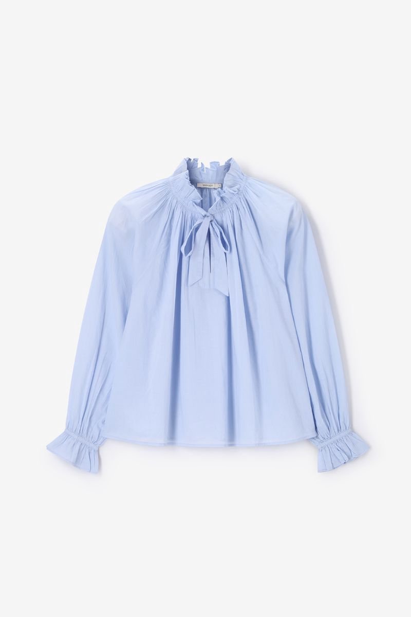 Sissy-Boy - Lichtblauwe blouse met strik