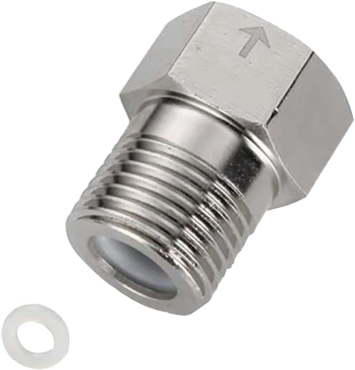 Terugslagklep 304 roestvrij staal 1/2 inch mannelijk naar 1/2 inch binnendraad unidirectionele aansluiting met sluitring ter voorkoming van terugstroming diameter 20