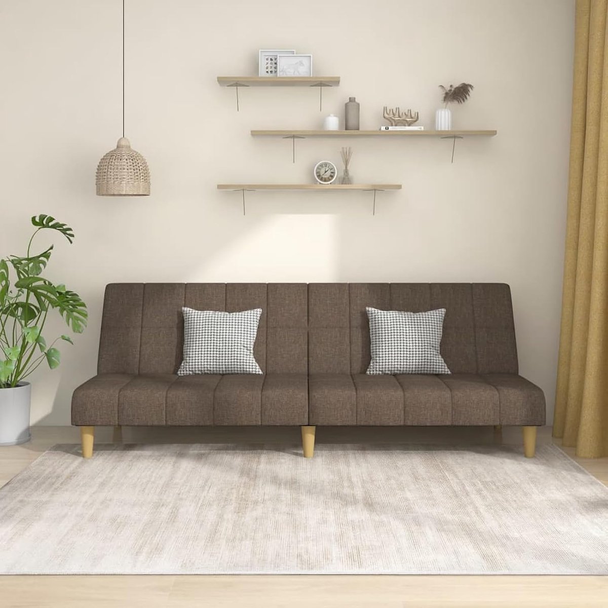 Slaapbank 2-zits Taupe stof, slaapbank dagbed slaapbank voor woonkamer logeerkamer kleine woningen