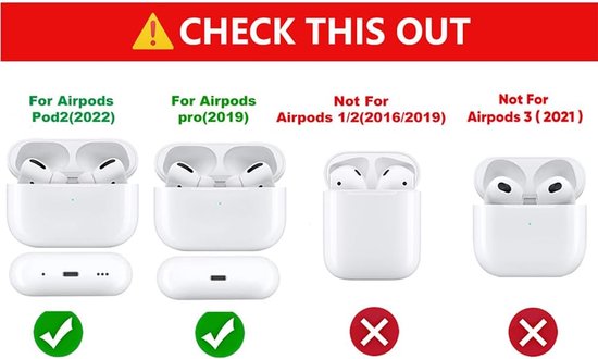 (2 stuks+Cleaner Pen) XMBYGY Case voor Apple AirPods Pro 2e/1e generatie draadloze oordopjes met reinigingspen kit, siliconen leuke oplaadcase schokbestendige beschermhoes voor AirPods Pro 1/2 (CTP+ — afbeelding 2