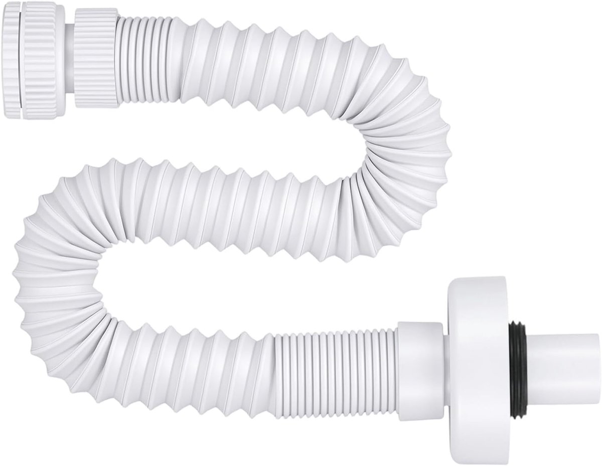 1/4" & G1 1/2" gootsteensifon met O-ringafdichting (wit)