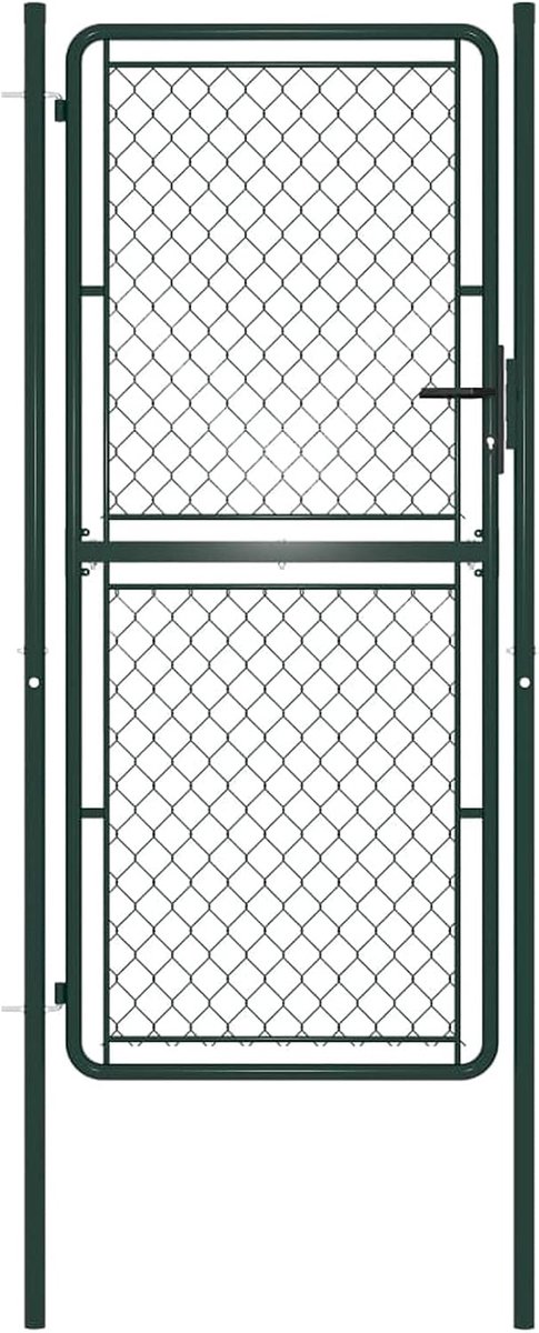 Tuinpoort tuindeur hek hek hek tuin poort hek deur tuin hek metalen deur staal 100 x 200 cm groen