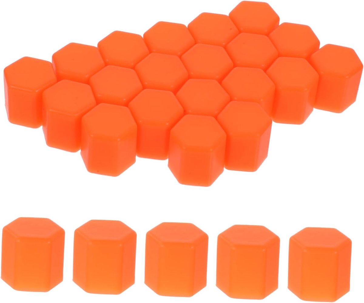 20stuks Glow-the-dark Wheel Nut Caps Silicone Lug Nut Bescherming Voor Auto Wielen Eenvoudige Installatie Verbeterde Zichtbaarheid Tijdens Nachtelijk Rijden