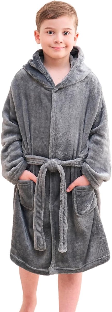 Badjas met Capuchon Fleece Badjas voor Jongens Nachtkleding Kinderen