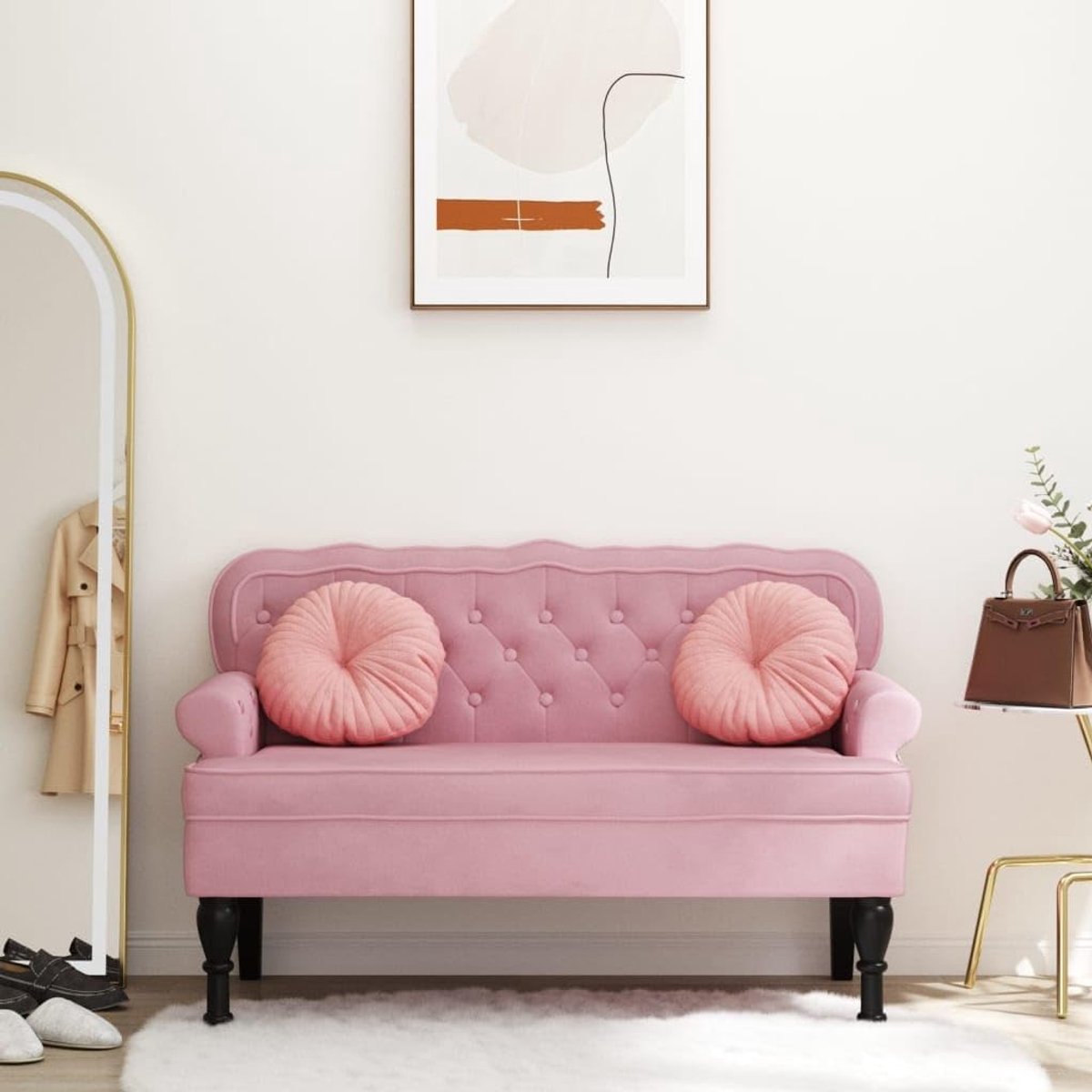 Zitbank roze 119,5x64,5x75 cm