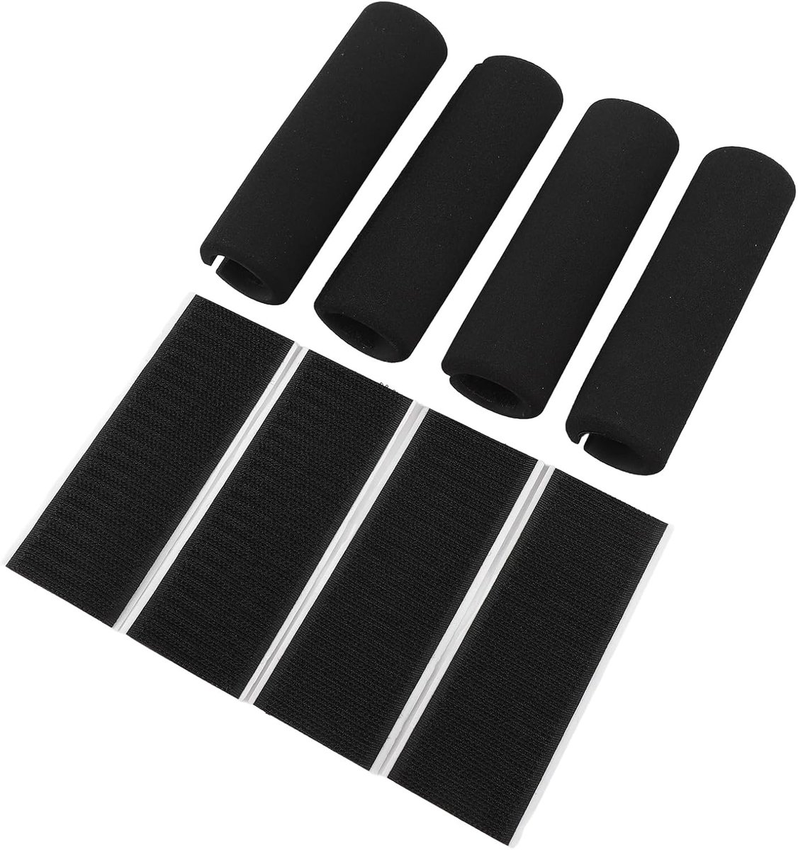 4 Stuks NBR Rubberen Schuimmouwen met Klittenbandsluitingen, Schokabsorberende Vulling voor Fietssturen en Trainingsapparatuur