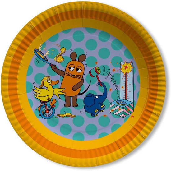 spielum 68-delige partyset - de muis - borden bekers servetten rietjes voor 16 kinderen — afbeelding 2