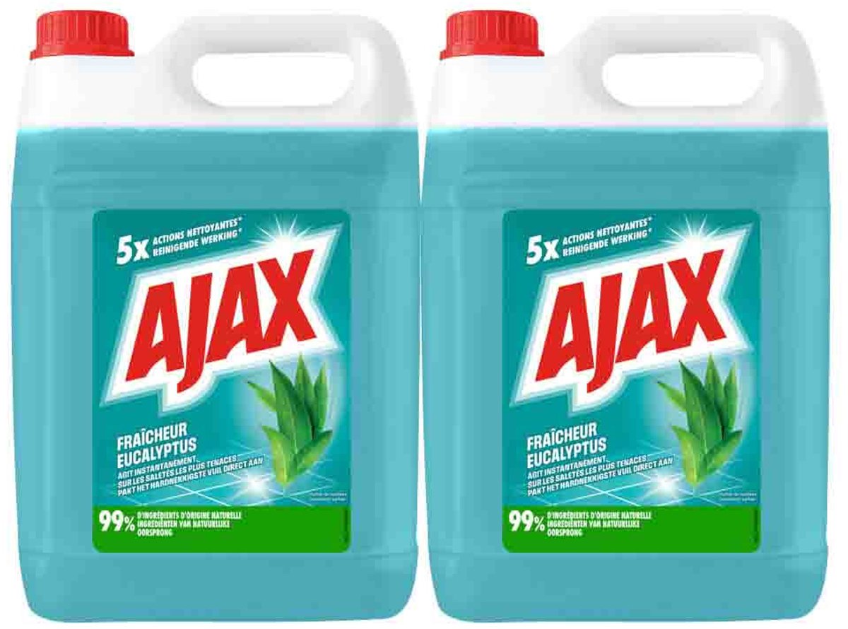 Ajax Allesreiniger - Eucalyptus geur - 5 Liter x 2 Stuks