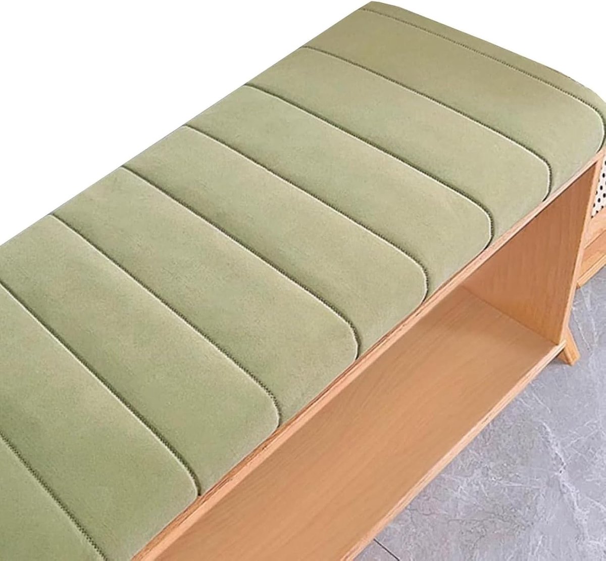 Generisch Bankkissen Bankauflage Stuhlkissen für Fensterbank, Waschbar Abnehmbarem Gartenbankauflage rutschfeste Bankpolster Schaukel Sitzkissen für drinnen und draußen,Grün,160x45cm