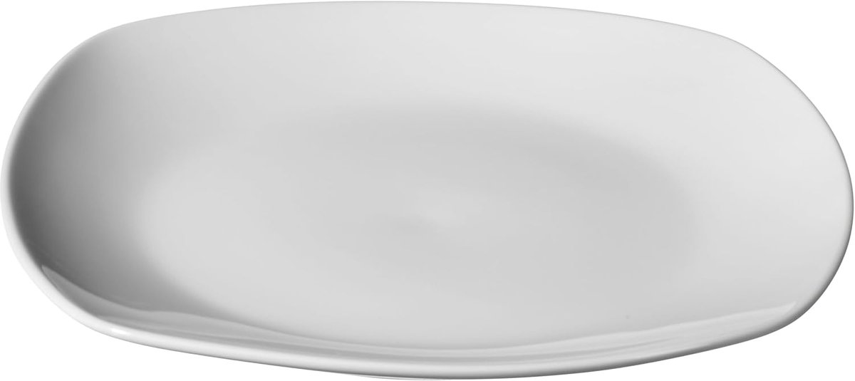 Aro Dessertbord, porselein, 19 x 19 cm, vierkant, wit, 6 stuks
