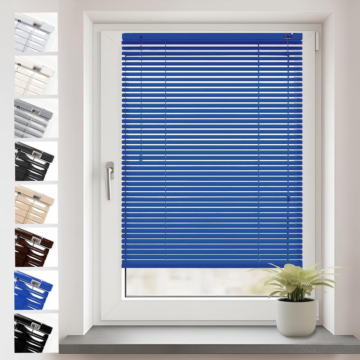 Aluminium Jaloezie voor Binnenshuis 80x175cm Klemmfix Blauw
