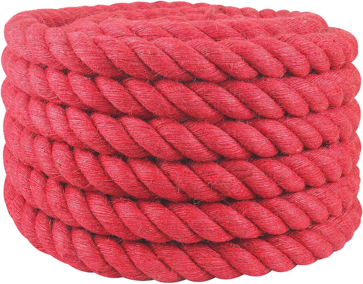 Touw 60 mm rood 500 cm touw voor tuin DIY