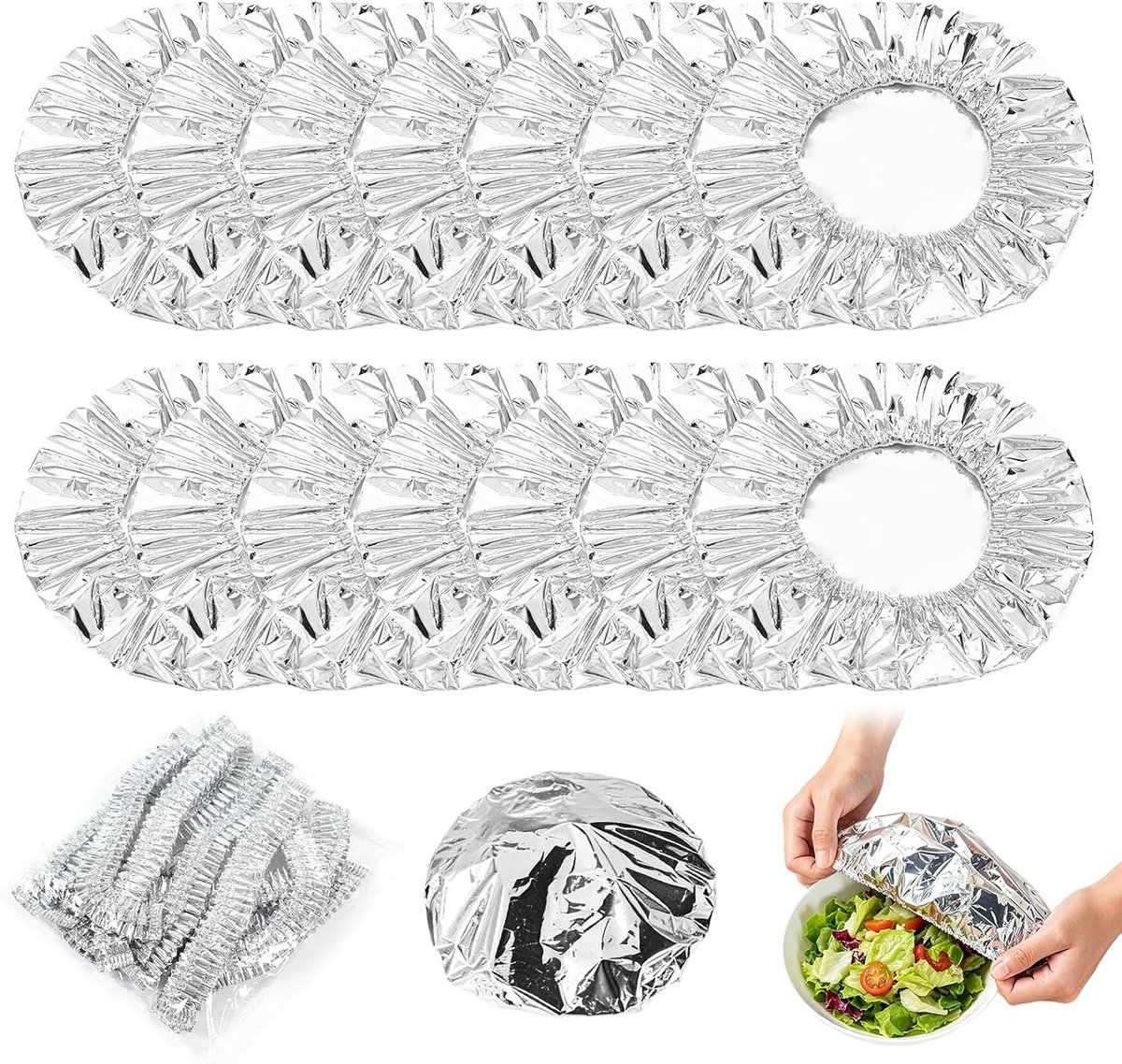 Aluminiumfolie, 100 stuks, elastisch, hittebestendig