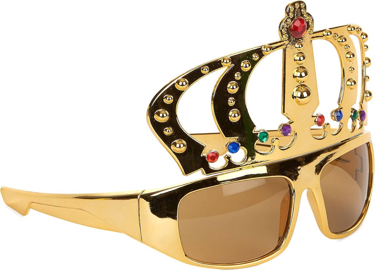 Bril King Kroon - Geweldig accessoire voor vrijgezellenfeest of themafeest