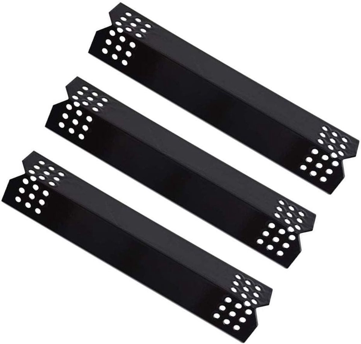 (3 stuks) porseleinen warmteplaat, warmteplaat, warmtetent, branderafdekking, vaporizor bar en flavorizer bar voor Enders, Taino, Campingaz, Char-Broil, Landmann en andere modelgrills