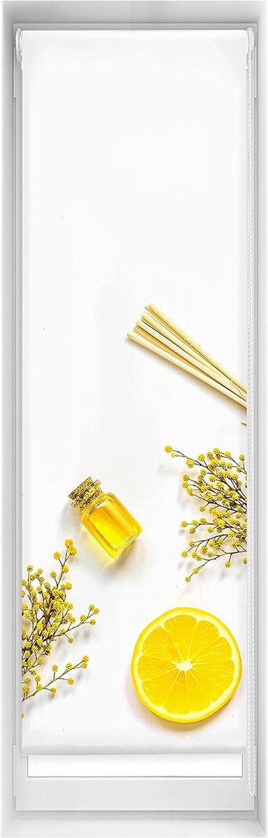 Easy jaloezie zonder boren, bedrukt, lichtdoorlatend, digitale druk, citron, 40 x 150 cm (breedte x hoogte), stofmaat 37 x 145 cm