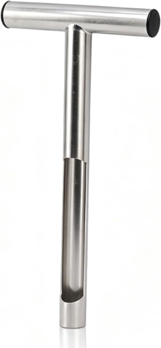 Bodemmonsternemer, roestvrijstalen bodemsonde staaf T-stijl handvat grondsonde grondmonstertest voor bodembemonstering plantenverzorging tuin gazon boerderij (30 cm)