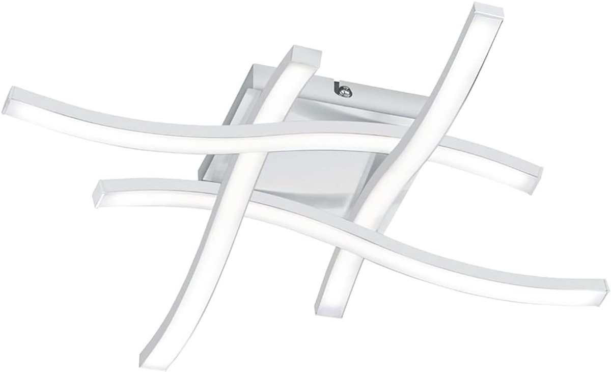 Leuchten LED plafondlamp Route R62474131, metaal mat wit, incl. 4x 5 Watt LED
