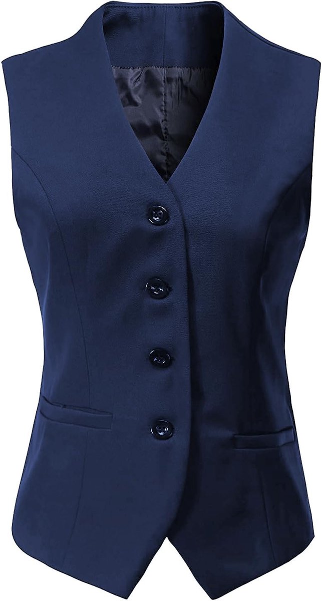 Kostuumvest, gevoerd, button-up, V-hals, smoking, vintage jas, dressy, mouwloos vest