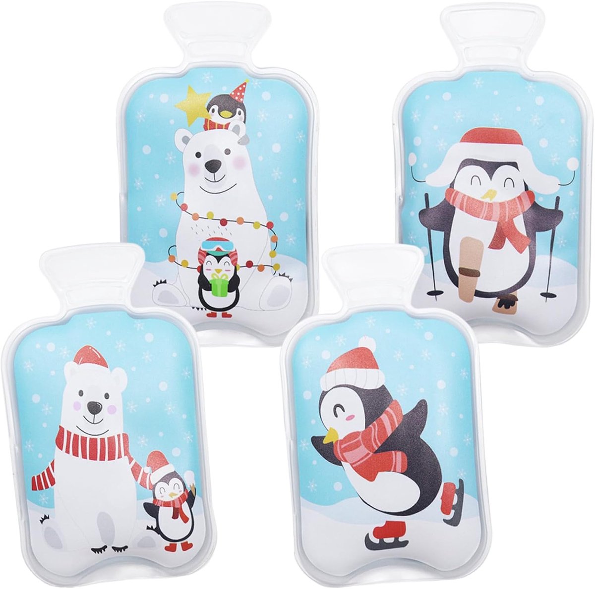 4 stuks zakwarmers, herbruikbaar, handwarmers, pinguïn, zakwarmer, warmteknikkussen, vingerwarmer, handwarmers, warmtepad voor outdoor, winter, Kerstmis, cadeaus