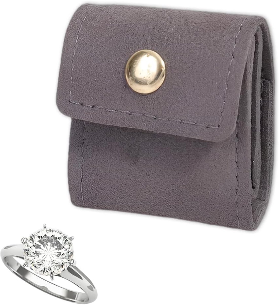 Ideaal voor oorbellen, ringen, halskettingen, perfect voor reizen, verjaardag, geschenken (beige + roze)