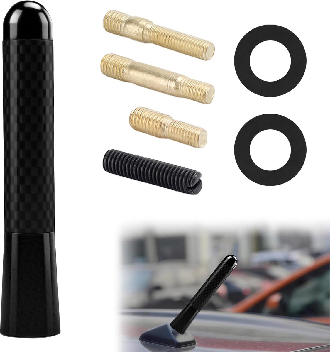 Universele 8 cm Autodak Antenne met M5.0 & M6.0 Schroeven