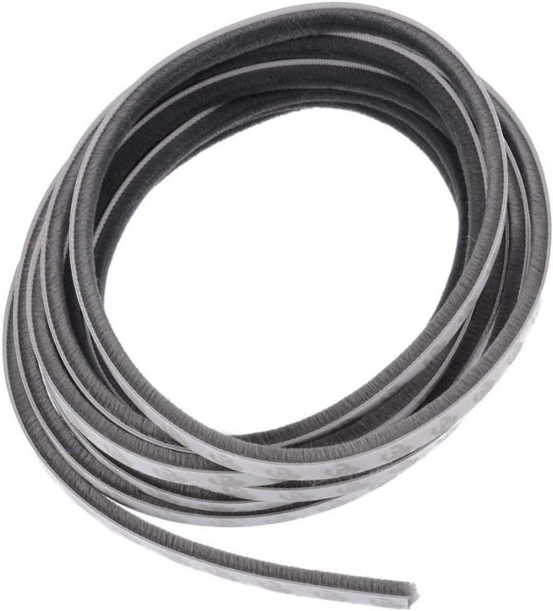 Afdichtstrip 2 stks 5m 5/9 / 15mm venster deur zelfklevende stof stapel tochtstrip borstel met uitzondering afdichting strips borstel protector thuis deur accessoires (Thickness : 9mmX5mm)