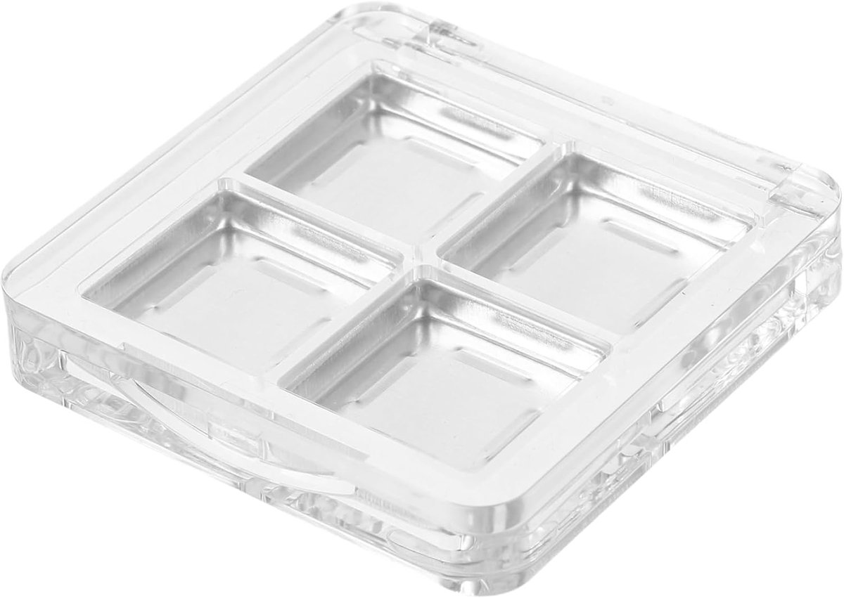 2stuks Transparante Oogschaduw Tray Met Vakken Multifunctionele Make-up Palette Voor Lipstick Blush Voor Dagelijks Gebruik Speciale Gelegenheden