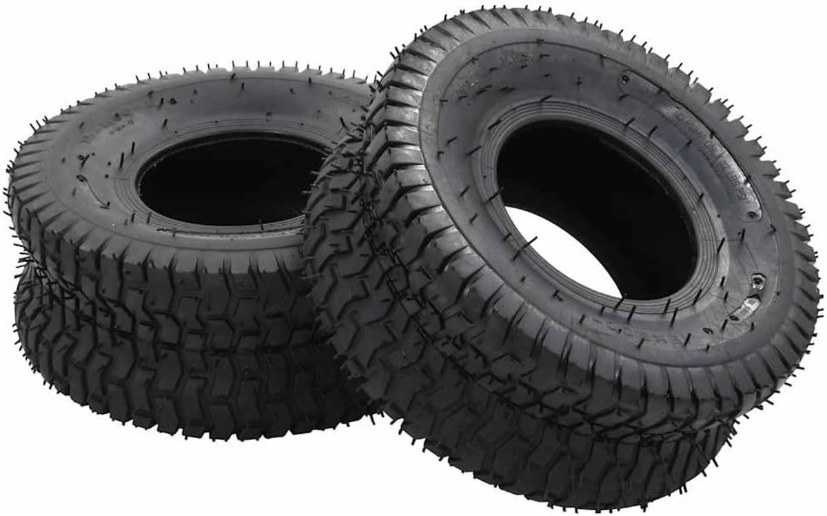 Set van 2 kruiwagenbanden 15x6.00-6 4PR lekvrij massief rubber