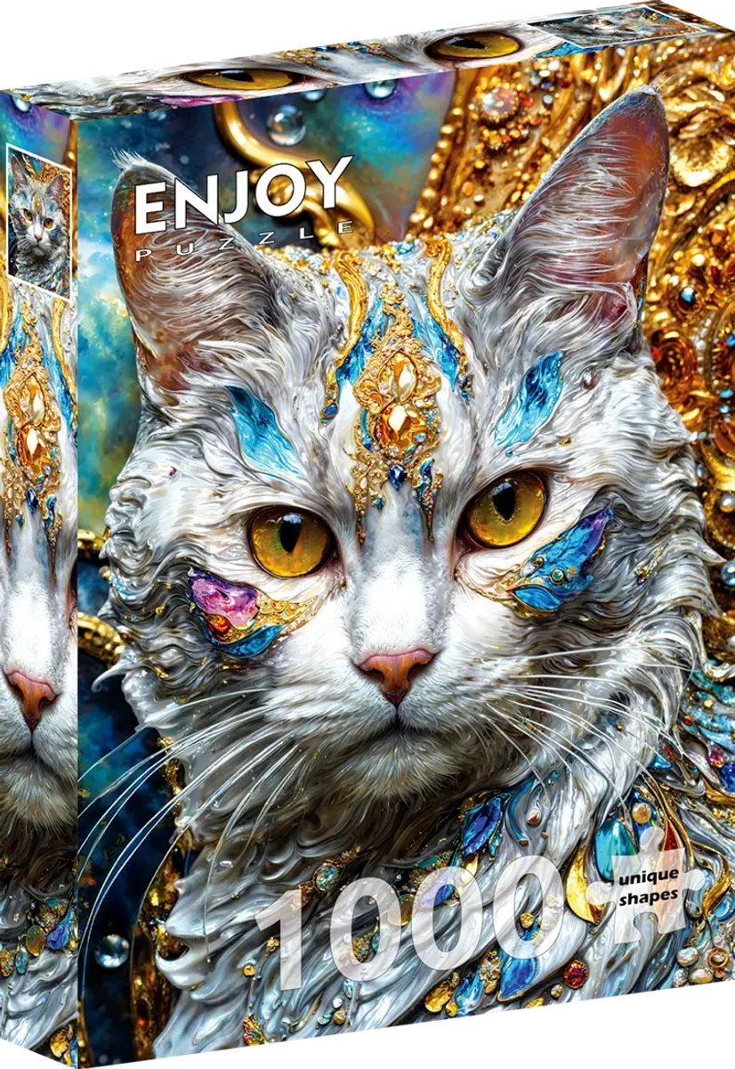 Enjoy Puzzle dieren puzzel Jeweled Cat 1000 stukjes volwassenen.