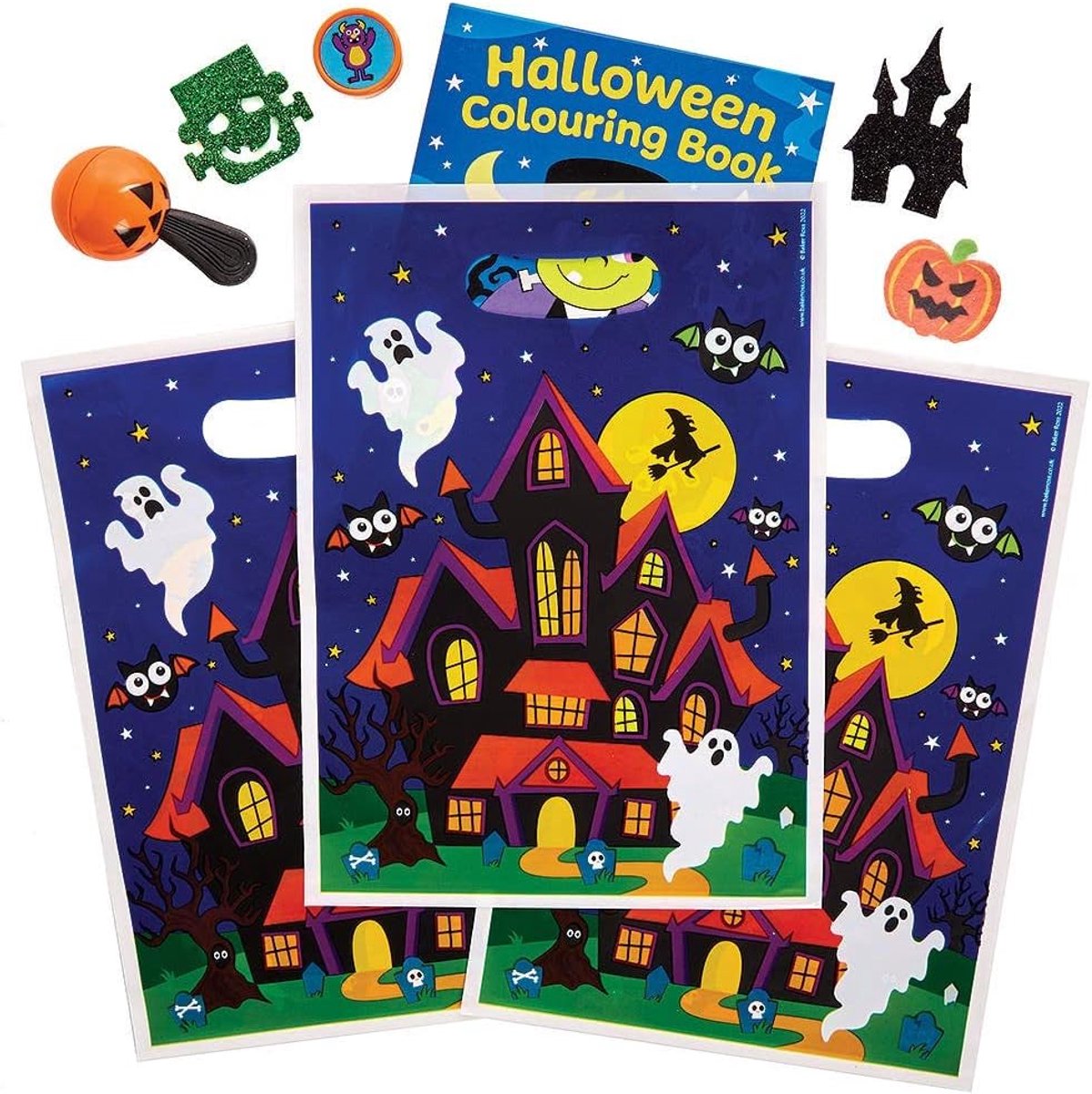 Ross FX225 Halloween Buittasjes - Pak van 10, kinderenfeest buitzakjes voor feestzakjesvullers, bijpassende Halloween feestartikelen, Tafelgerei en Decoraties