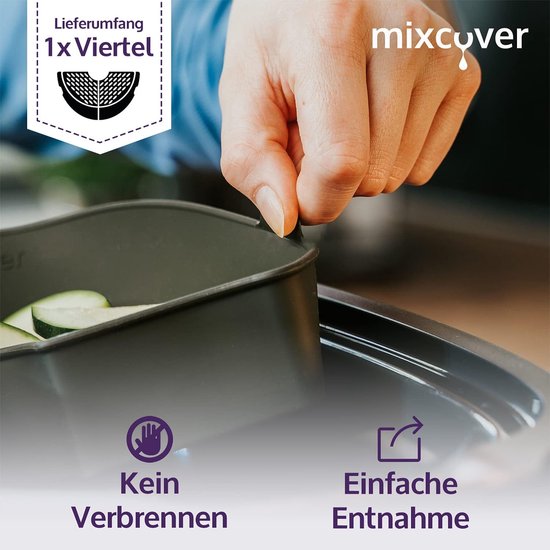 Monsieur Cuisine Siliconen stoompan, scheidingswand - kwart indeling voor Monsieur Cuisine Connect Edition Plus MCC MCEP Quarter — afbeelding 5
