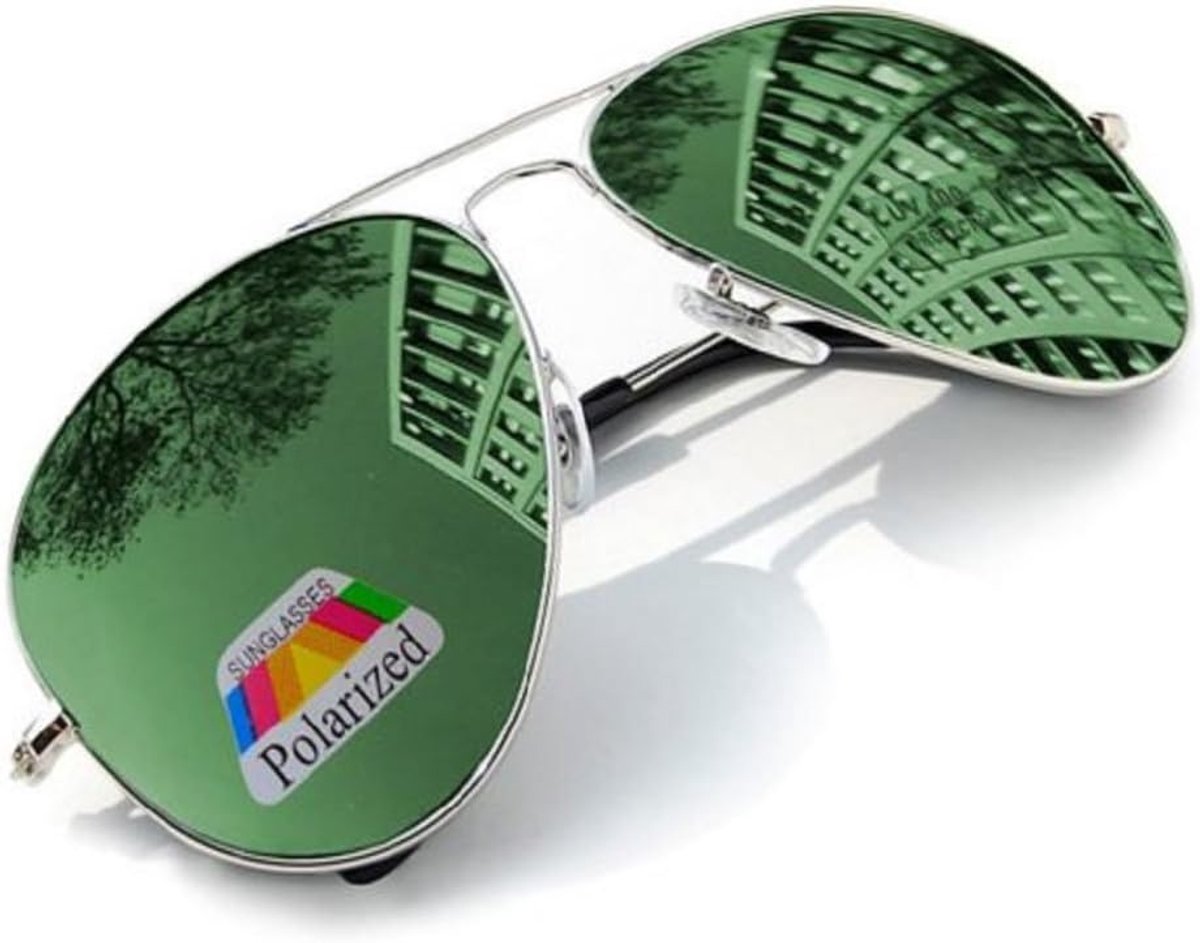 4sold Klassieke gepolariseerde zonnebril voor dames en heren, licht metalen frame, stijlvol design, meerdere kleuren