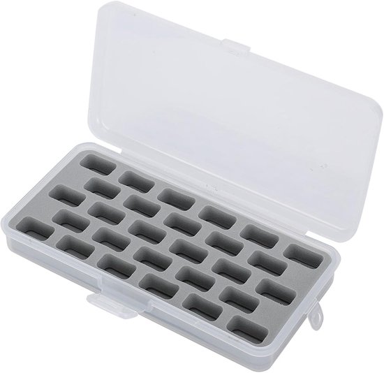 Spoelendoos, 28 Sleuven Doorzichtige Plastic Spoelorganizer, Opbergdoos voor Naaigaren met Individuele Hoezen, Ideaal voor Spoelen, Spoelen, Naaimachineaccessoires, Knutselkamers en — afbeelding 2