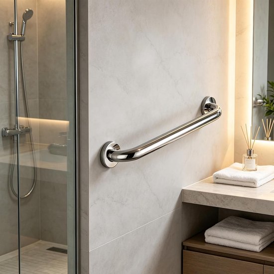 Veilige Douchegrepen van RVS - Handgreep voor Badkamer, Douchestoel en Senioren - 30 cm Handrail met Stevige Bevestiging — afbeelding 4