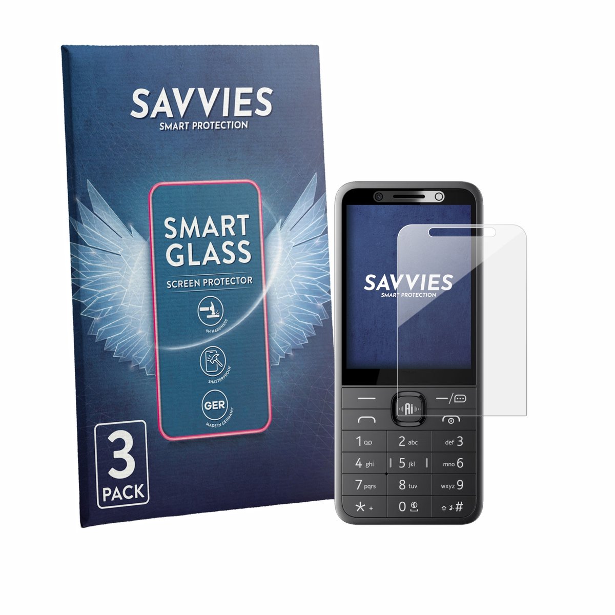 3 Stuks Savvies Screenprotector - geschikt voor Nokia 235 4G (2026) - beschermfolie glas transparant
