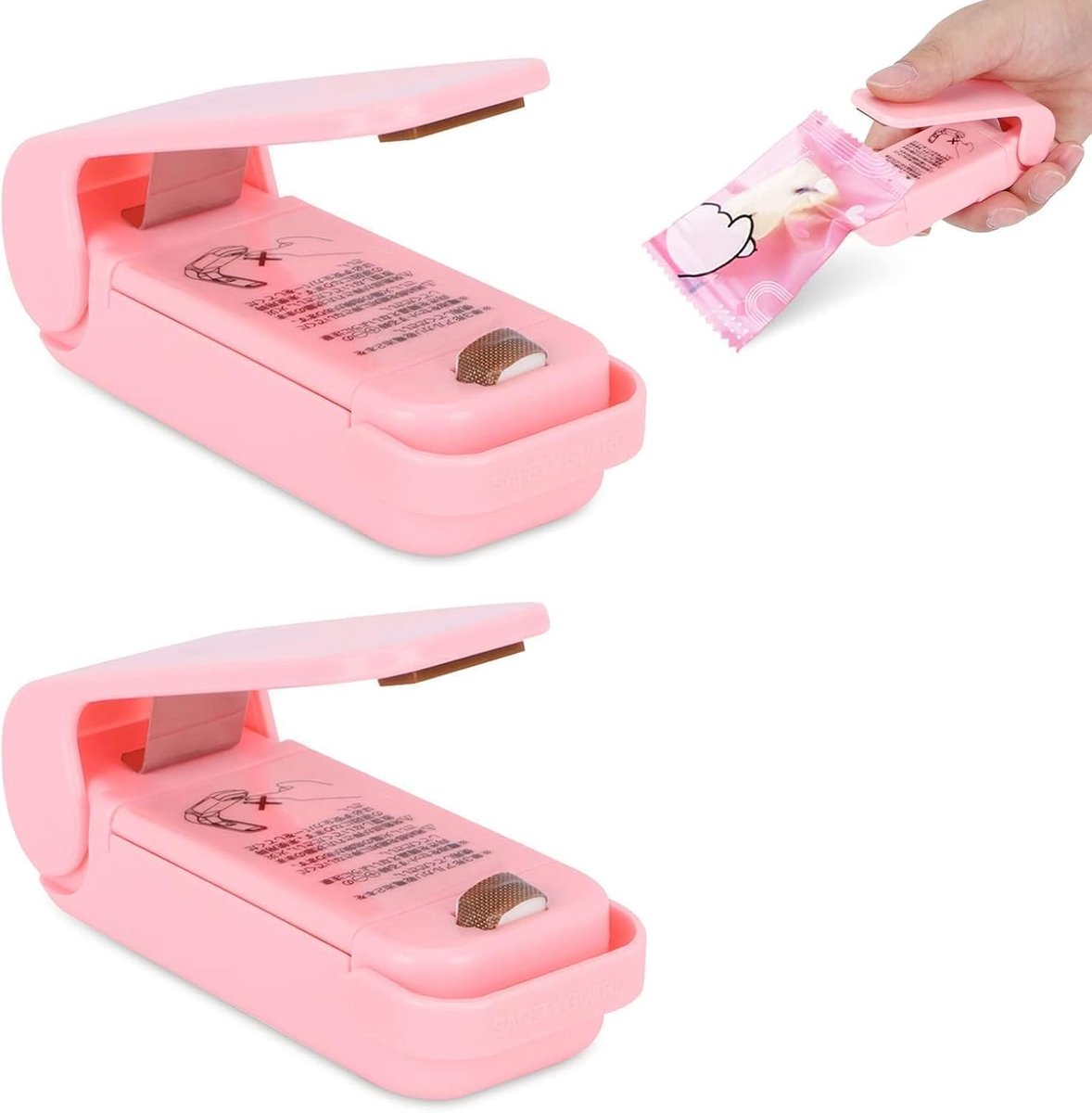 Vacume Sealer Machine voor Voedsel, 2 STUKS Draagbare Handleiding Voedsel Saver Bag Sealer voor Vers Fruit Noten Vlees Zeevruchten