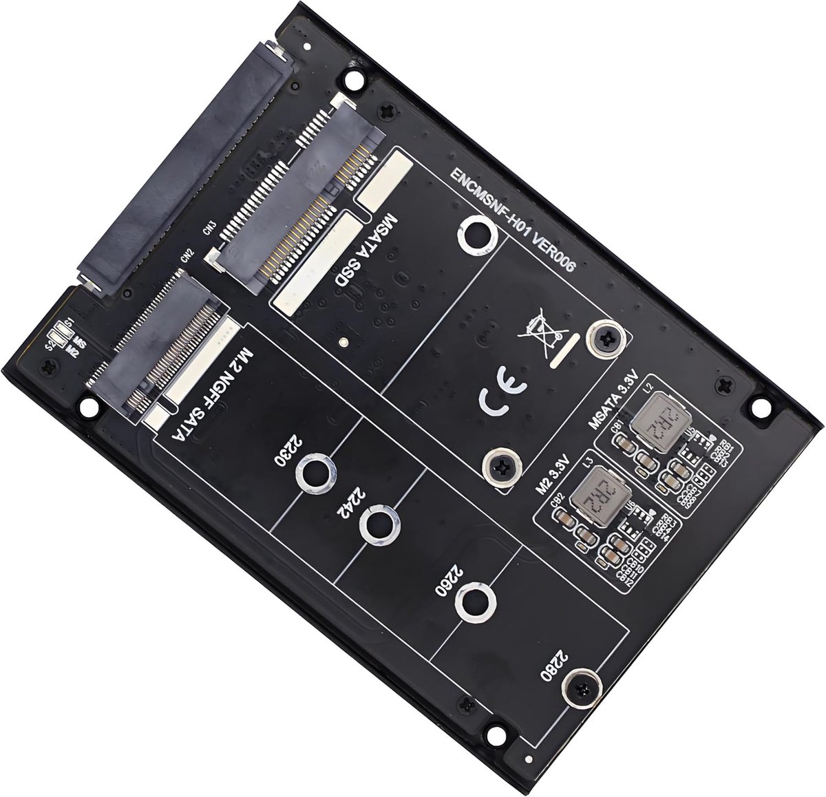 B+M SSD-kaart JBOD RAID0 Span Bridge naar 2,5-inch SATA Combo HDD-schijfbehuizing