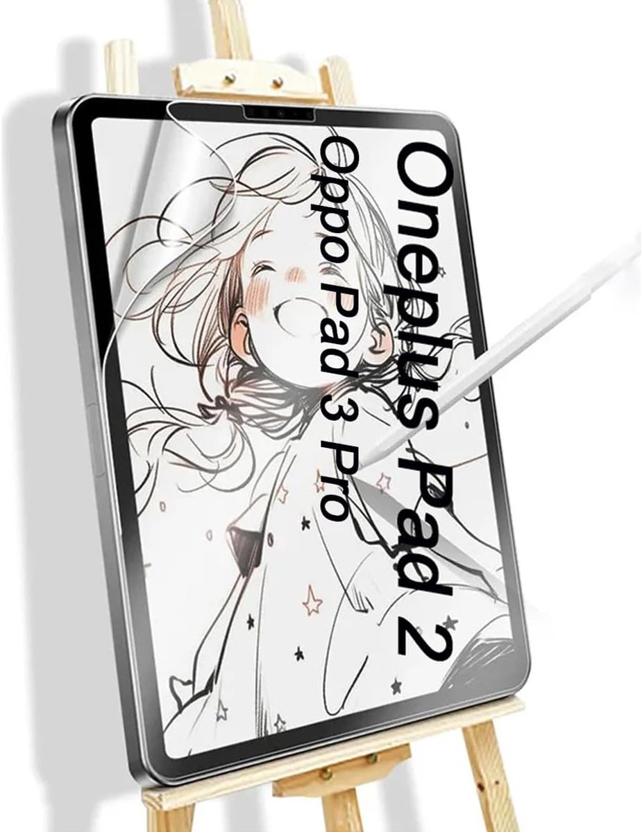 2 stuks papieren beschermfolie voor Oneplus Pad 2 / Oppo Pad 3 Pro 12,1 inch, matte papierfolie, beschermfolie, displaybescherming, verblindingsvrij, tekenen zoals op papier