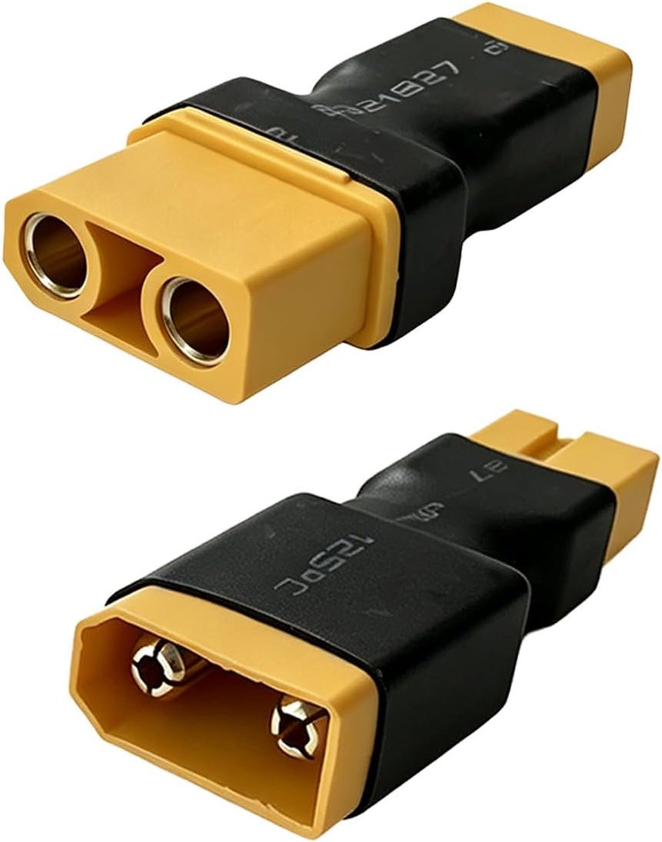 2 stuks XT90 naar XT60 adapter, XT90 mannelijk naar XT60 vrouwelijk en XT60 mannelijk naar XT90 vrouwelijk, accessoires voor LiPo-batterijen, laders en RC-apparaten, veilig en veelzijdig