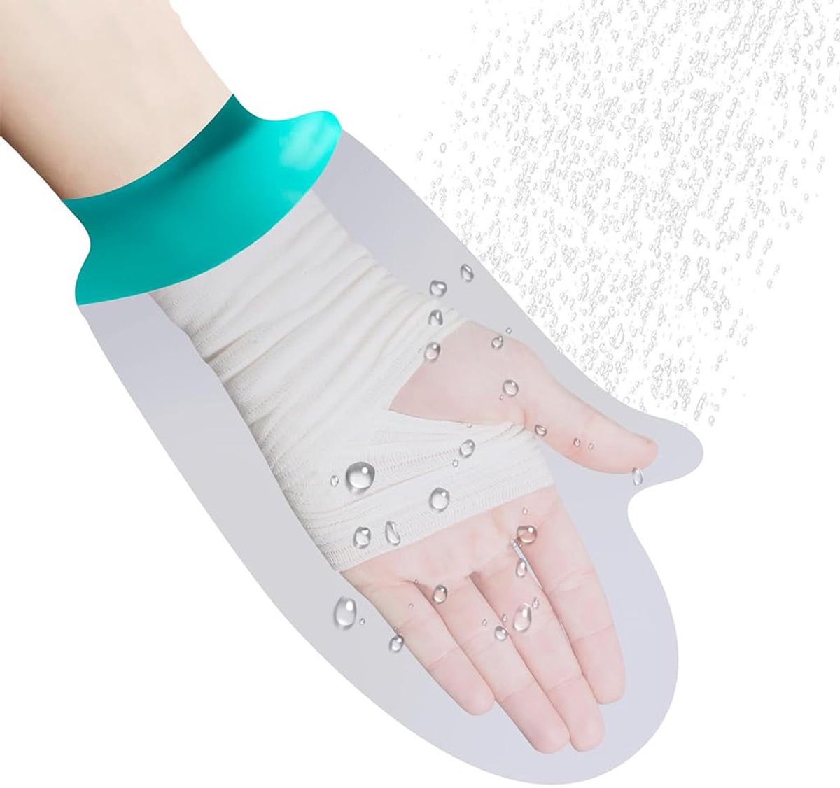 Gipsbescherming, arm en hand, herbruikbare douchebescherming, arm voor volwassenen, betrouwbare waterdichte afdekkingen en beschermhoezen voor douchen en baden, flexibele gips, bescherming
