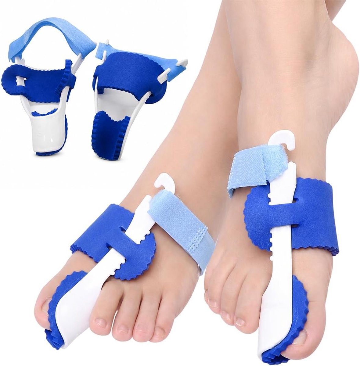 2x Hallux Valgus correctiespalk voor het strekken van de tenen overdag en 's nachts,Hallux Valgus verband voor mannen en vrouwen bescherming van grote teen