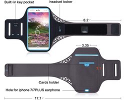 Hoes ultradunne armband sport wandelen hardlopen fitness fietsen sportschool voor Lenovo K8 Plus Dual TD-LTE - zwart