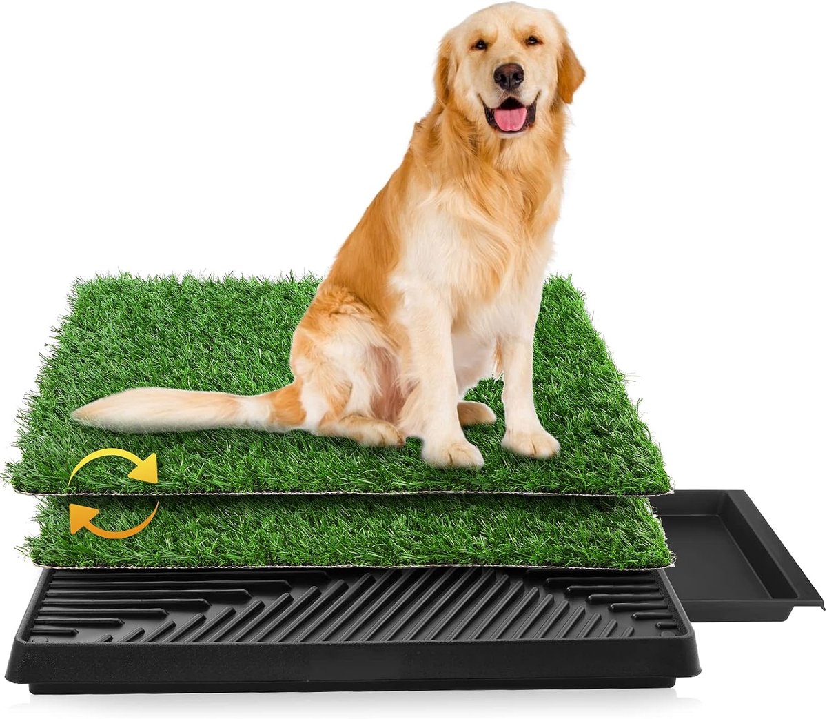 63 x 50 cm groot hondentoilet, puppytoilet, twee delen gazon